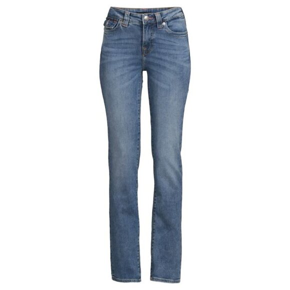 True Religion Womens Billie Mid Rise Whiskered Straight Leg Jeans Sz 30 New - Picture 3 of 11